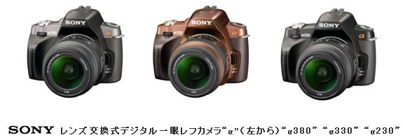 コンデジからデジイチにステップアップするユーザーに　ヘルプ機能充実のデジタル一眼レフカメラ「α」３機種を発売