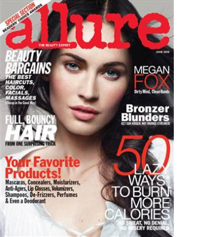 女性向けファッション誌『Allure』6月号で、特集が組まれた女優のミーガン・フォックス。インタビューでは、自分のダークな一面をさらけ出した。