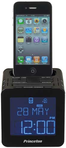 iPod/iPhone専用FMラジオ搭載目覚まし機能付きコンパクトスピーカーを発売　プリンストンテクノロジー