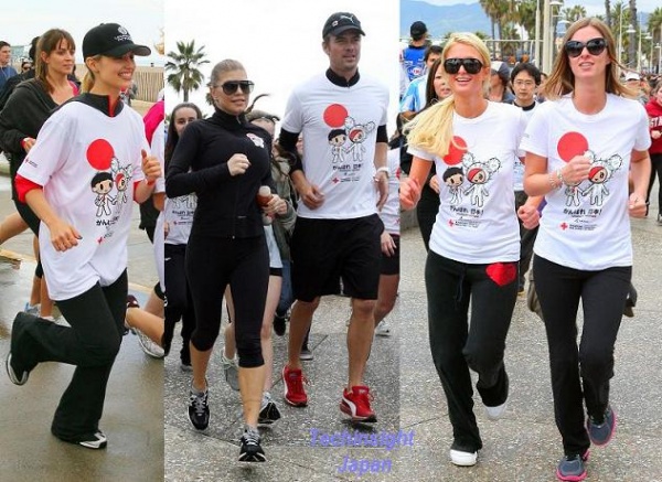 サンタモニカで27日、米国赤十字社主催のチャリティ・マラソンに人気セレブも参加。