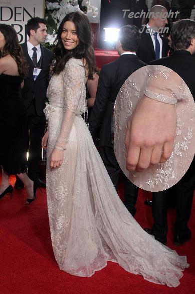 『第69回Gグローブ賞』授賞式の女優ジェシカ・ビール。ジャスティン・ティンバーレイクから貰った婚約指輪は…!?
