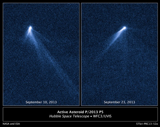 6本の尾を引く彗星のような天体を発見（画像はNASAのHPより）