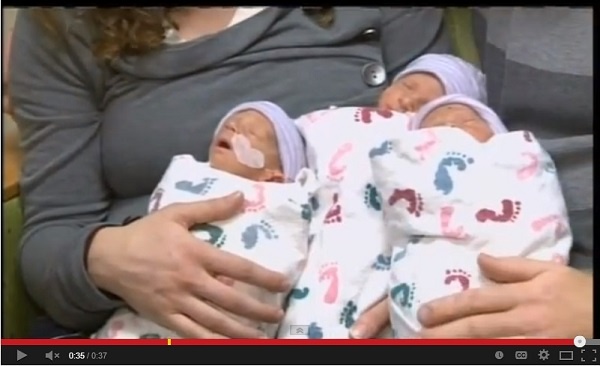 【米国発！Breaking News】世界でも極めて珍しいケース。“一卵性三つ子”が無事誕生。（加州）