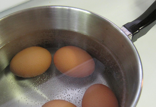 「ゆで卵」の湯気に火災報知機が反応してしまったために…。　（画像はイメージです）