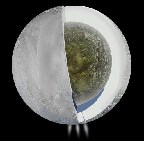 土星の第2衛星エンケラドゥスに水が存在とNASA。画像はsaturn.jpl.nasa.govのスクリーンショット