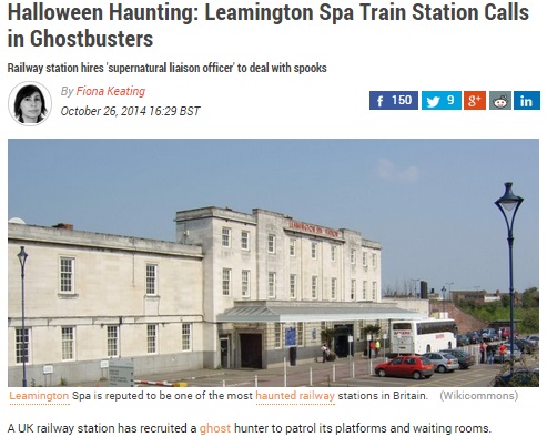 幽霊騒ぎで英レミントン・スパ駅がゴーストハンターを募集中（画像はibtimes.co.ukのスクリーンショット）