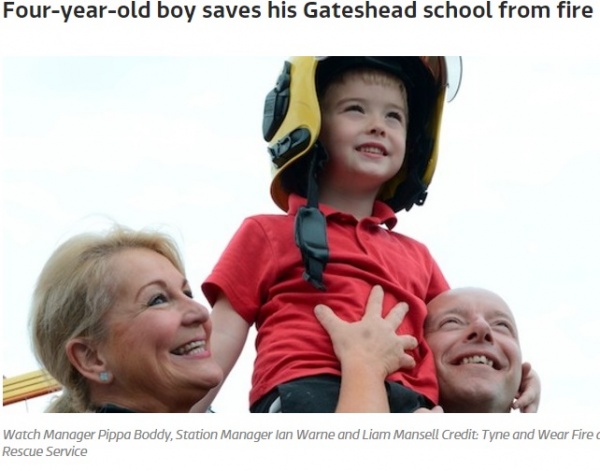 【海外発！Breaking News】学校を火事から救った4歳男児。消防署長も「機転に年齢は関係ない」と感心。（英）