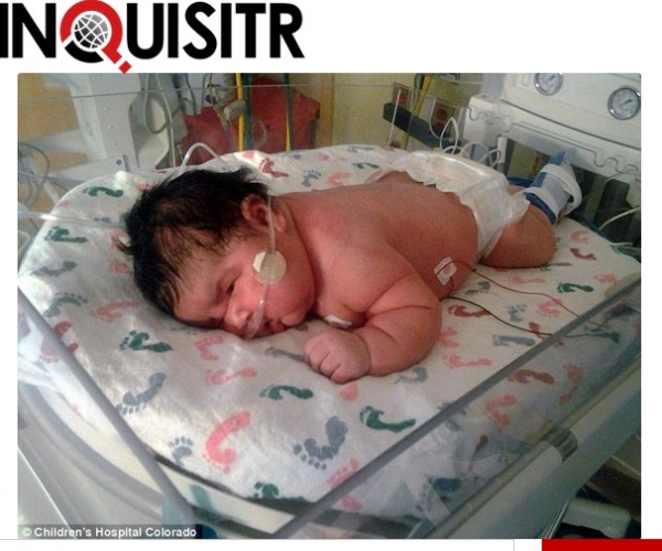 米国で6,265gのジャンボベビーが誕生（画像はinquisitr.comのスクリーンショット）