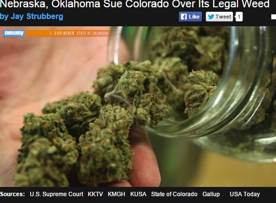 コロラド州の大麻完全合法化に隣接の州が「待った」！（画像はnewsy.comのスクリーンショット）