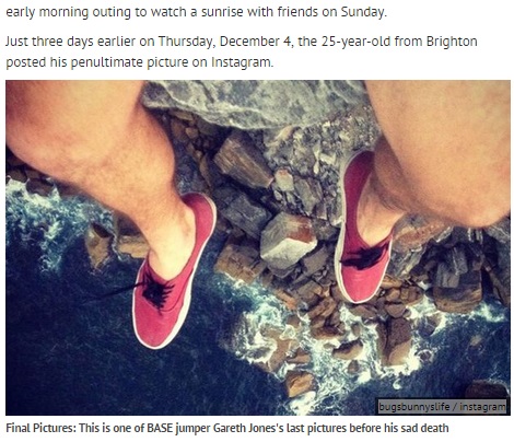 【海外発！Breaking News】90mの崖から！　英男性ベースジャンパー、予想外の転落死。（豪）