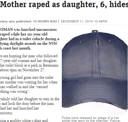 娘と公園で遊んでいた女性、性的暴行の被害に（画像はnews.com.auのスクリーンショット）