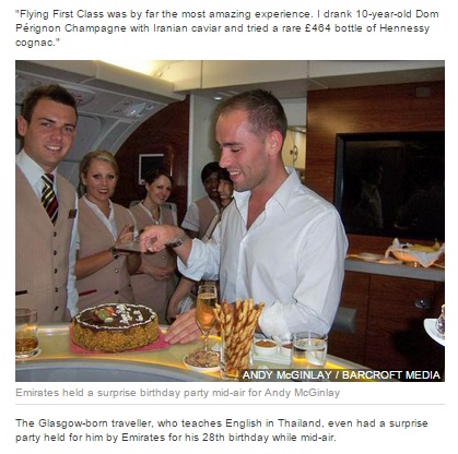 【海外発！Breaking News】エミレーツ航空のクルーが33歳英・男性を“超”VIP待遇。いったいなぜ…？