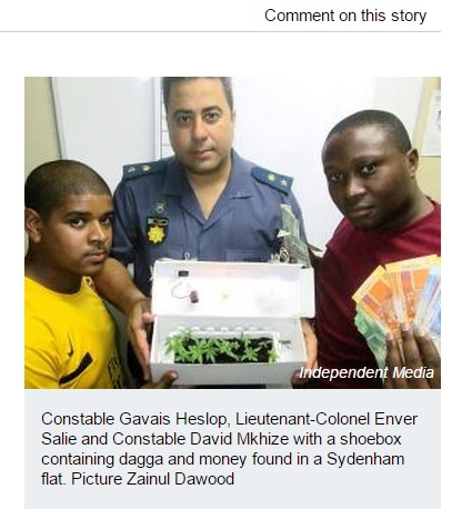 押収された靴箱（画像はiol.co.za/newsのスクリーンショット）