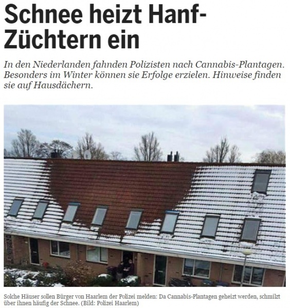 【海外発！Breaking News】「大麻を栽培している家は…」オランダの警察が見分け方を明かす。ただし冬限定。