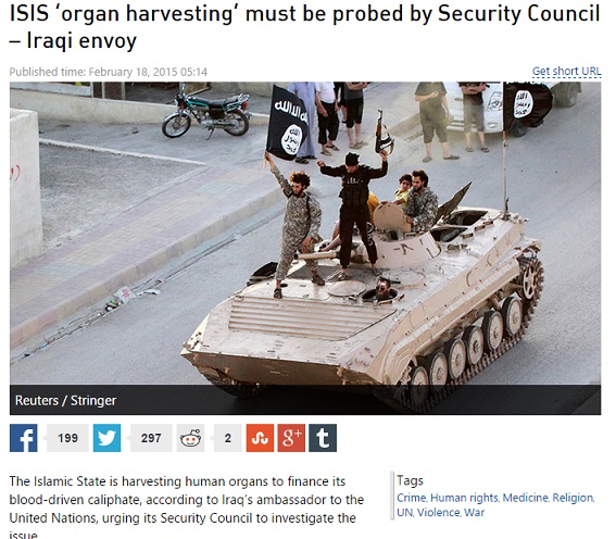 【海外発！Breaking News】ISIS、臓器摘出目的で大量虐殺か。イラク特使は「拒めば医師をも処刑」。