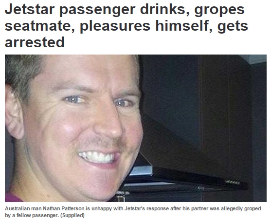 【海外発！Breaking News】不名誉な日本人旅行客！　豪行きJetstar機にて酔って触って自慰行為まで。