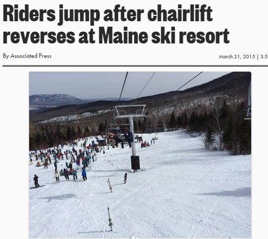 【海外発！Breaking News】スキー場でリフトから7名が転落する事故、約1分にわたり逆回転。（米）