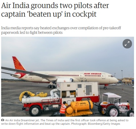 【海外発！Breaking News】印・旅客機コックピットでパイロットが大喧嘩。経営難、給与未払いで苛立ちも？