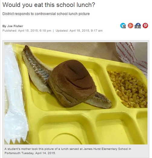 米・学校給食はここまで質素に（画像はwavy.comのスクリーンショット）