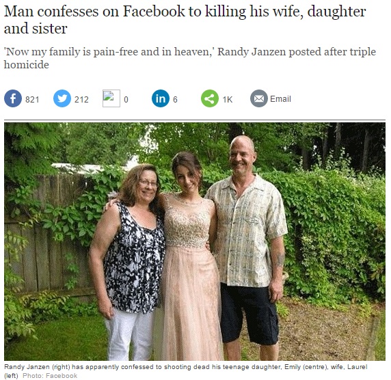 Facebookで犯行を告白した男が焼身自殺（画像はtelegraph.co.ukのスクリーンショット）