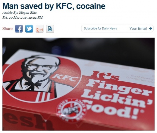 【海外発！Breaking News】誘拐された男性、KFCとコカインのおかげで命拾い（南ア）