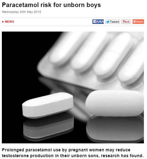 【海外発！Breaking News】妊娠中の鎮痛剤使用は慎重に。男の子だと将来こんな病気を発症する危険性が。（英）