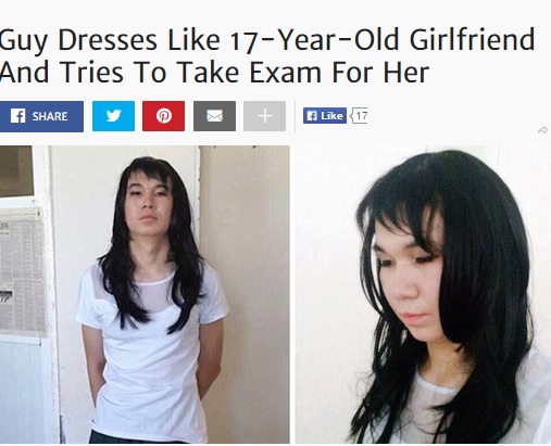 【海外発！Breaking News】20歳男、女子高生のガールフレンドのために女装して替え玉受験（カザフスタン）