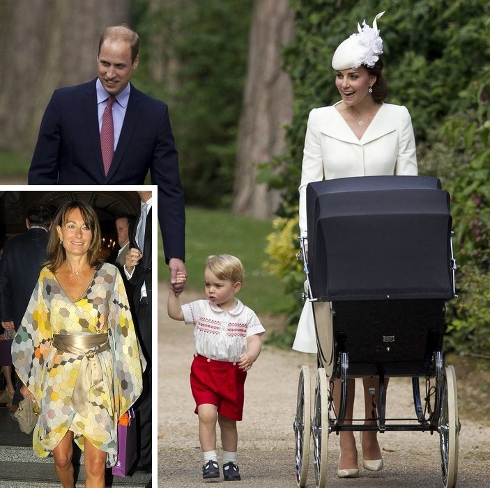 間もなく2歳になる英ジョージ王子。左下はキャロルさん（ウィリアム王子一家の画像はinstagram.com/kensingtonroyalより）