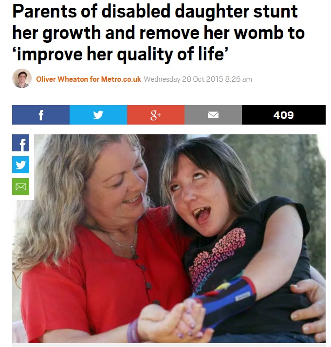 【海外発！Breaking News】子宮摘出で身体成長を抑制。「知的・発達障害を持つ娘のため」に賛否（ニュージーランド）
