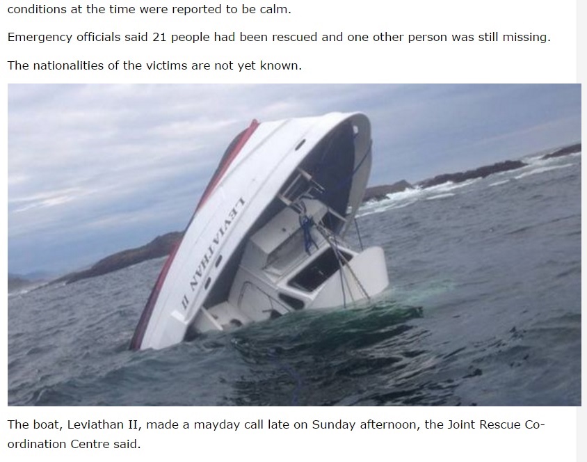 【海外発！Breaking News】ホエールウォッチング・ツアーで船が転覆。5名死亡、1名が行方不明（カナダ）
