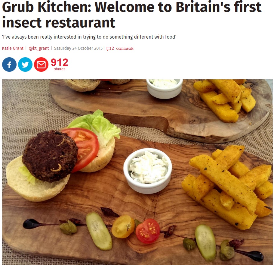 【海外発！Breaking News】コオロギ入りバーガーも。イギリスで昆虫食レストランがオープン。