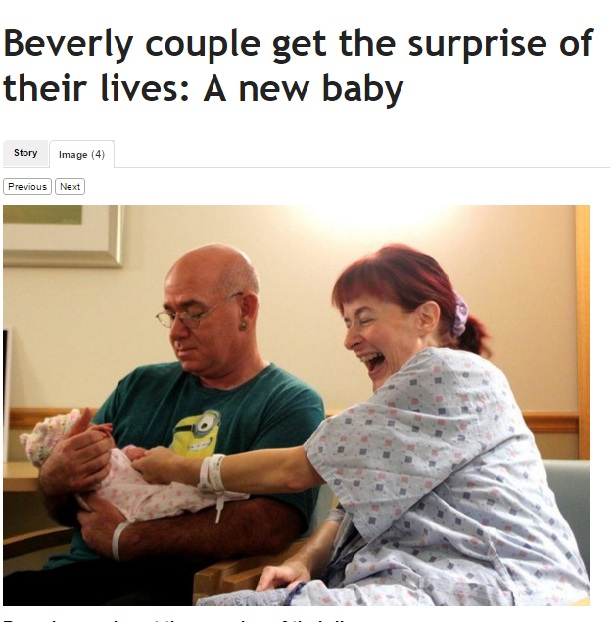思いがけずの“おめでた”で赤ちゃんを授かった家族（画像はsalemnews.comのスクリーンショット）