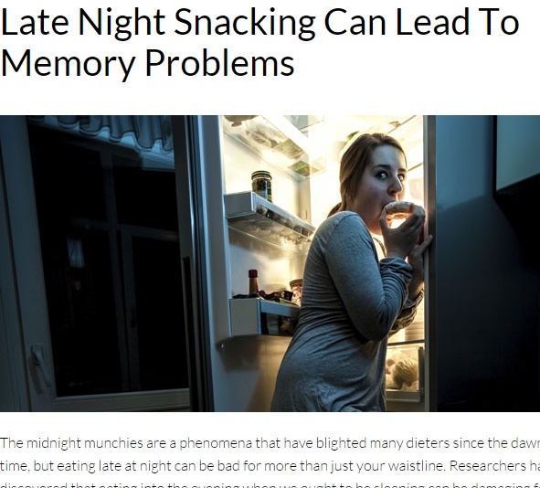 【海外発！Breaking News】「深夜に食べる癖がある人はアルツハイマーに注意」と米研究チーム