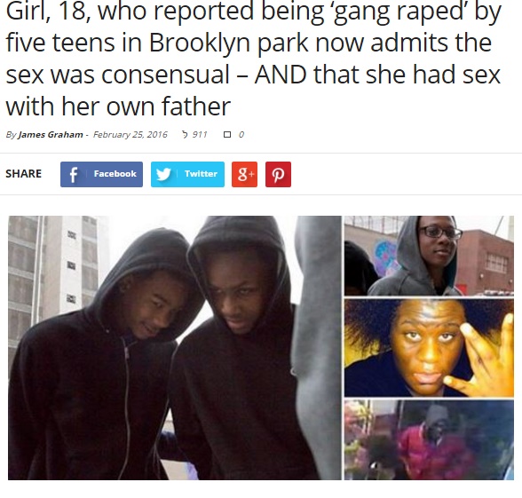 【海外発！Breaking News】「強姦被害はウソ、パパとも寝た」被害取り下げの18歳女性が仰天発言（米）