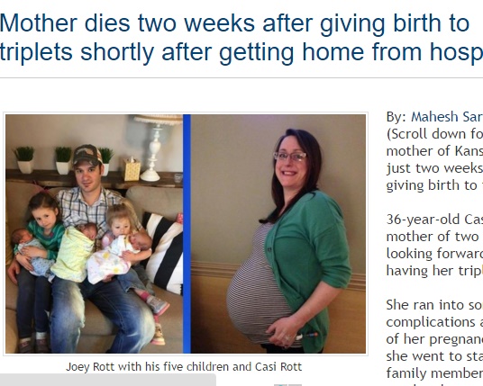 【海外発！Breaking News】三つ子出産の米女性、退院直後に急死　「産後あっという間に自宅へ」がアダに!?