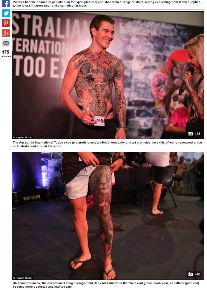 【海外発！Breaking News】「タトゥーエキスポ」開催　1万人超のタトゥー愛好家が集結（豪）