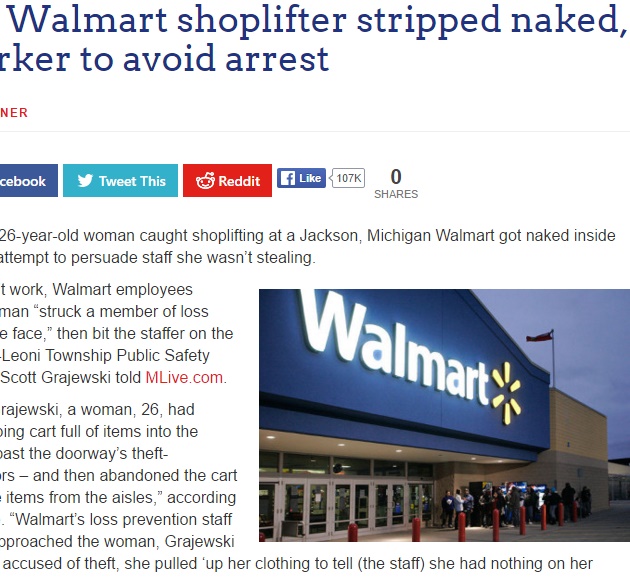 米スーパーで万引きを疑われた女が全裸に（出典：http://www.theamericanmirror.com）