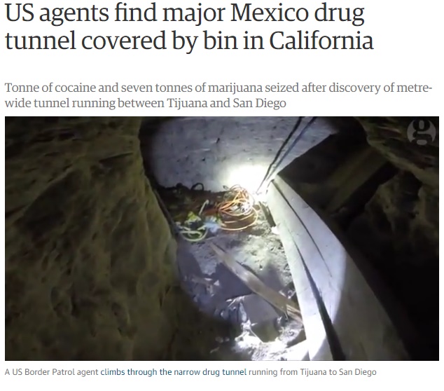 【海外発！Breaking News】サンディエゴ－ティファナ間でまたドラッグトンネル！　24億円相当のコカインと大麻