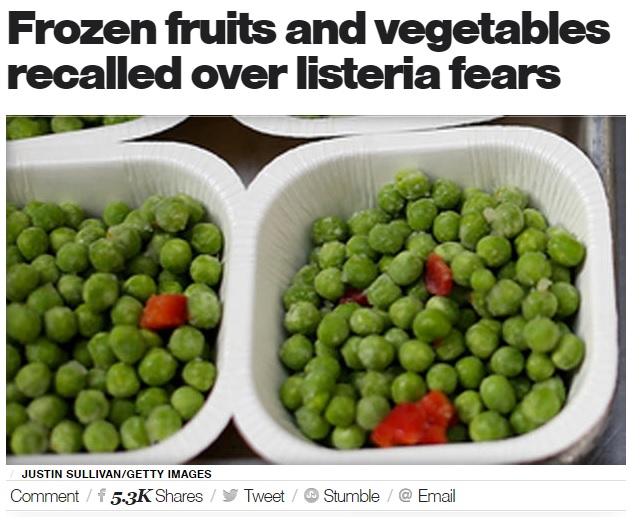 リステリア菌汚染が懸念されている冷凍食品（出典：http://www.cbsnews.com）