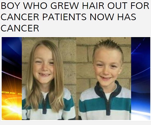 【海外発！Breaking News】皮肉すぎる運命　髪の毛をガン患者に寄付した少年が同じ病に（米）