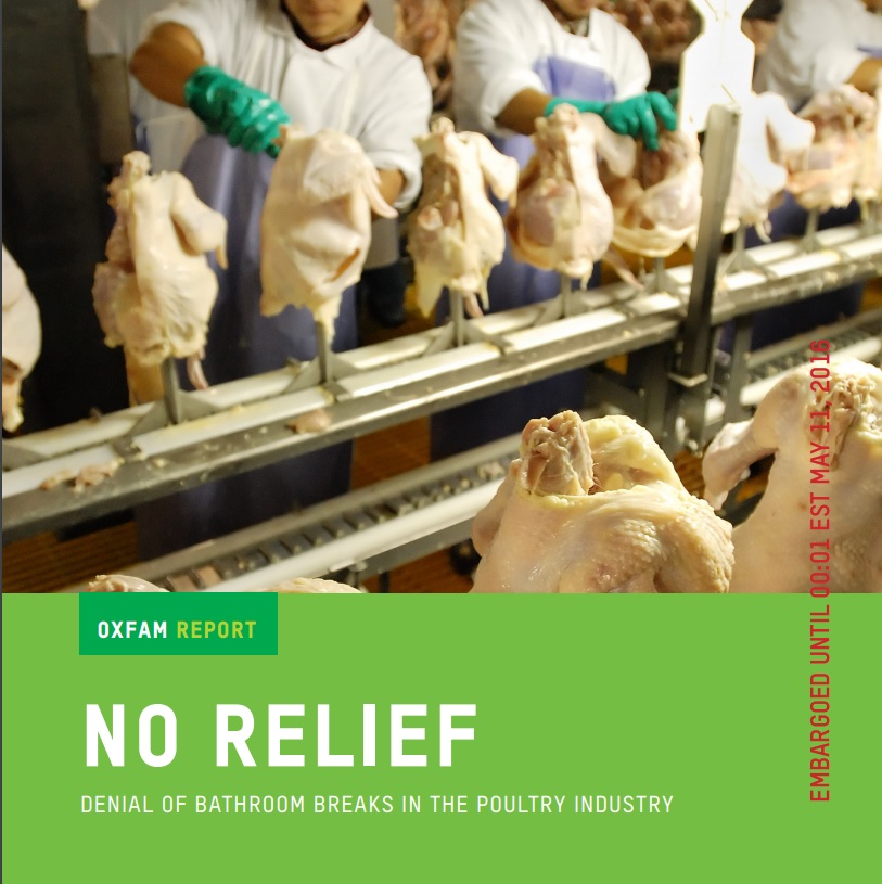 鶏肉処理をする従業員たち（出典：https://www.oxfamamerica.org）