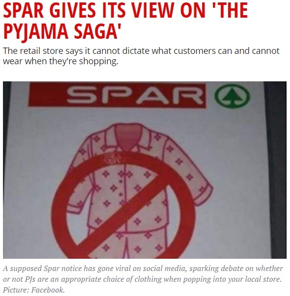 【海外発！Breaking News】「パジャマの入店お断り」　大手スーパーのポスターが物議（南ア）