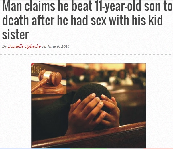 34歳父親、妹を強姦した11歳息子を殺害（出典：http://dailypost.ng）