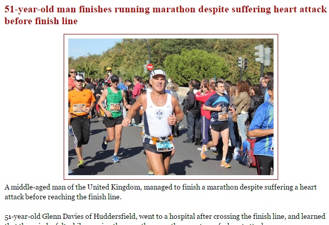 英51歳男性、心臓発作を起こしながらマラソンを完走（出典：http://www.chrisblend.com）