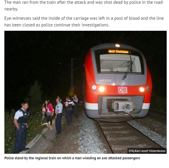 【海外発！Breaking News】「神は偉大だ！」恩を仇で返した17歳難民少年　ドイツ鉄道・斧振り回し事件で