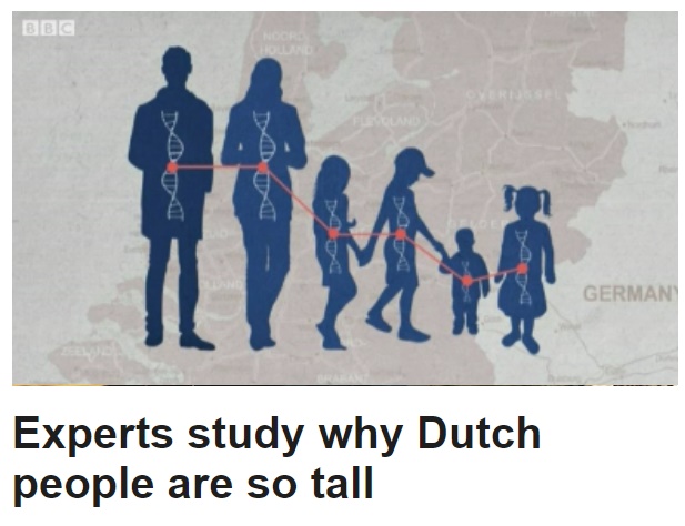欧州でも群を抜いて背が高いオランダ人（出典：http://www.bbc.com）