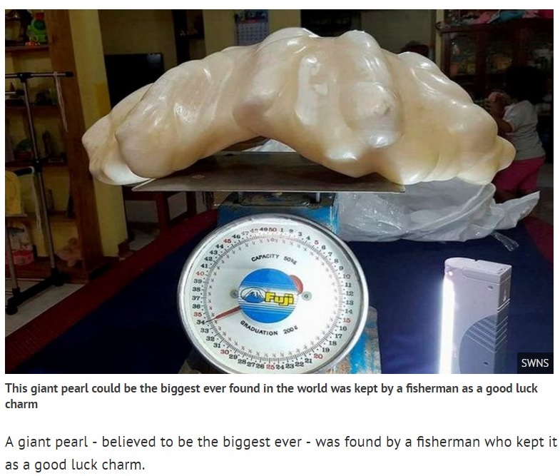 【海外発！Breaking News】世界最大の真珠がフィリピンで発見される　その価値100億円！