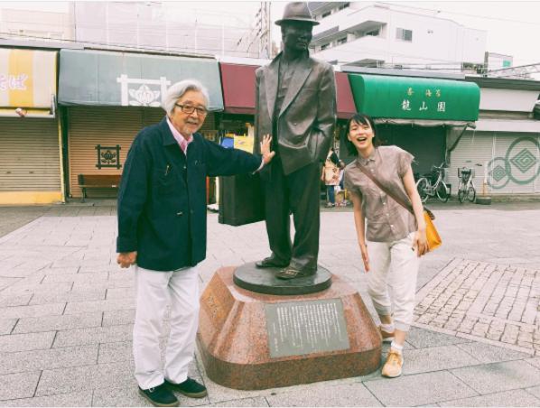 山田洋次監督、“寅さん”、のんの3ショット（画像は『のん 2017年5月26日付 Instagram』のスクリーンショット）