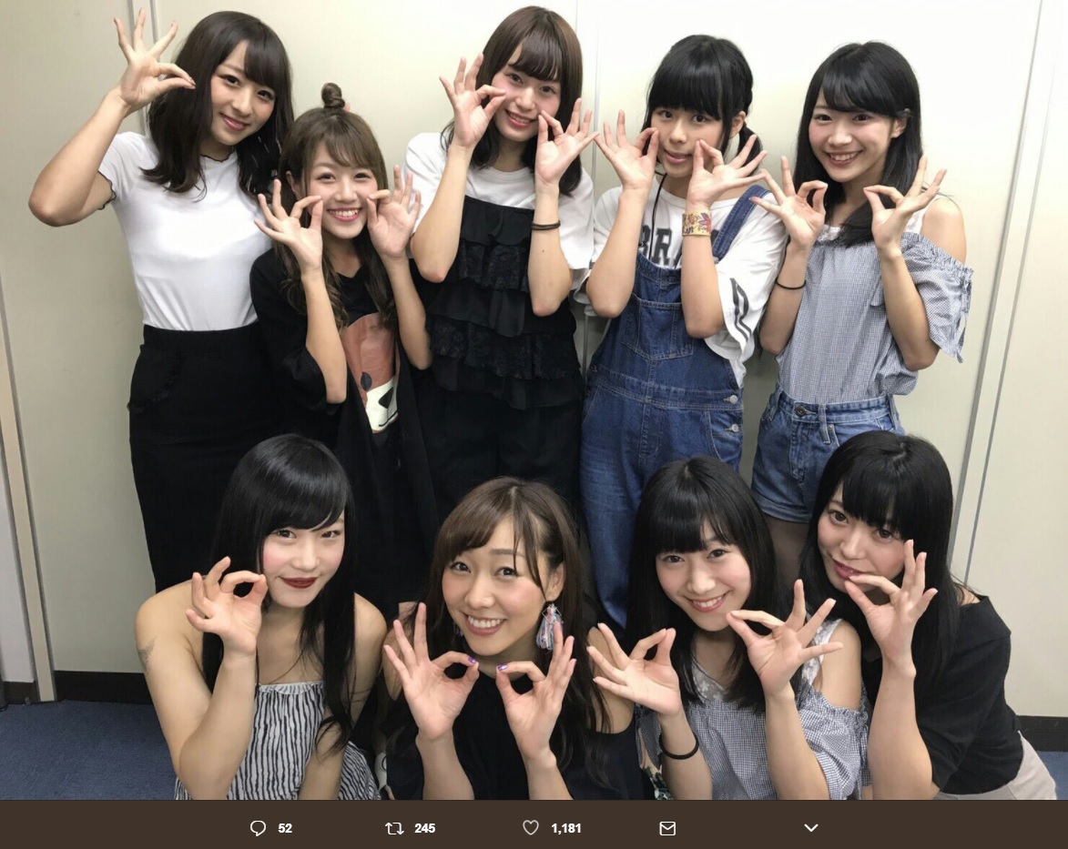 サクヤコノハナと須田亜香里（画像は『須田亜香里（SKE48）　2017年8月15日付Twitter「同じ事務所のアイドルさん。アイドルの先輩として頼ってもらえる喜び」』のスクリーンショット）