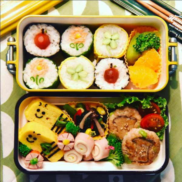 沙也加の手作り弁当（画像は『【公式】ウチの夫は仕事ができない　2017年8月12日付Instagram「6話!!サーヤが作ったお弁当」』のスクリーンショット）